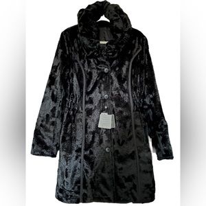 Laundry by Shelli Segal Jackets Coat Reversible Persian Lamb Faux Fur Black M